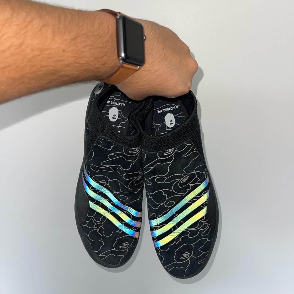 Reflective Bape x Adidas collab! Worn once basically new not a single scratch